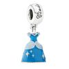 Marca Pan Cobre Azul Sapato de Salto Alto Estilo Vestido Disney Tinta Resina Contas DIY Pulseira de Prata