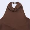 Comercio Exterior 2025 Otoño Nuevo Estilo Europeo y Americano Moda Femenina Sexy Sexy Vestido Textura Satén de Seda 1165179