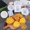 Molde de Silicona para Waffles Caseros Pan Croissant Galleta Fondant Pastel Vela Resina Huevo de Simulación