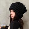 2023 nuevo gorro de punto para otoño e invierno, gorro versátil con gran circunferencia de cabeza para hombres y mujeres, gorro de lana tejido, gorro frío y caliente, protección suelta