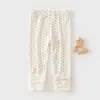 Leggings para Niña Atuendo de Primavera Leggings para Bebé Pantalones Largos para Niños Dulce de Puntos Pantalones Versátiles de Canalé