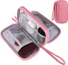 Bolsa de Almacenamiento Digital Multifuncional, Portátil para Cables de Datos de Viaje, Auriculares, Bolsa Organizadora para Power Bank, Bolsa de Almacenamiento Multifuncional a Prueba de Polvo
