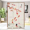 Biombo Estilo Chino para Sala de Estar, Oficina, Plegable Móvil para Bloquear Entrada de Dormitorio con Carácter "Fu" para Uso Doméstico