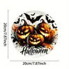 Amazon Más Vendido Halloween Calavera Fantasma Telaraña Letrero de Puerta de Madera Colgante de Decoración para el Hogar de Madera