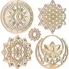 Variedad Transfronteriza Más Vendida de Mandala sin Terminar Piezas Redondas de Madera Navideñas Creativas Decoración de Arte de Pared Mandala DIY