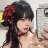 Horquilla con flor de Super Hada para mujer, accesorio para el cabello con flequillo fresco y clip lateral, estilo dulce Mori, horquilla para el cabello estilo festivo, tocado
