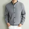 Tricô Cardigan Pesado 750g, Jaqueta Suéter Grossa da Moda, Jaqueta Suéter de Alta Qualidade para Homens, Atacado