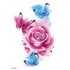 Novo braço flor tatuagem adesivo à prova d'água meio braço flor preto e branco peônia tatuagem adesivo cross-border Amazon conjunto atacado