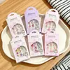 Conjunto de Adesivos de Unha Artística Infantil para Meninas Adesivos de Unha à Prova d'Água de Longa Duração Unhas Postiças Fofas de Desenho Animado para Bebês Presente de Feriado