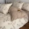 Nuevo Juego de Cama de Cuatro Piezas 2025 de Lino Puro de Alto Peso y Algodón Lavado Estilo Retro Textura de Lino Ropa de Cama