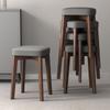 Taburete de madera maciza para sala de estar, taburete cuadrado para el hogar, mesa de comedor, silla, taburete de madera de almacenamiento apilable, banco pequeño simple