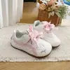 Sapatos Agam de Renda para Meninas Primavera/Outono 2026 Tênis Esportivos Casuais para Meninas Sapatos Casuais de Princesa com Laço Sapatos de Treinamento Alemães