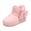 Botas de Nieve para Niñas Exportación al por Mayor Terciopelo Engrosado Impermeables Antideslizantes Zapatos de Algodón para Bebé Otoño e Invierno Nuevos Zapatos Cálidos Zapatos para Niños