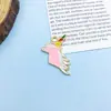 Transfronterizo Nuevo 12 Dibujos Animados Arco Iris Unicornio Colgante de Aleación Pulsera de Pony Linda Colgante de Perlas