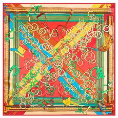 Pañuelo de seda Mai Tong de 60 cm x 60 cm, nuevo, de primavera, con cadena de amuleto de gran marca, pañuelo de seda de imitación, pañuelo cuadrado pequeño.