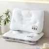 Set de Almohadas de Algodón Tejido con Dibujos de Oso para Padres e Hijos, Relleno de Almohada, Almohada de Cuello para Padres e Hijos, Lavable a Máquina
