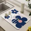 Tapete Drenante para Bancada de Cozinha Tapete Absorvente de Terra de Diatomáceas Banheiro Pia Antiderrapante Sem Lavagem Tapete de Controle de Água