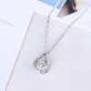 Estilo K de Plata Esterlina 999 Collar Creativo de Gota de Agua para Mujer Halloween Colgante Corazón Latiente Ins Estilo Frío Cadena Clavícula