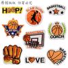 Parche bordado original con el logo de equipo de baloncesto, parche bordado con el logo de equipo, accesorios de ropa, accesorios para equipaje, calcomanías de tela