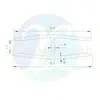 Material ABS Material de Extrusão com Formato Especial Clipe de Vidro Clipe Conector de Vidro 5 Clipe de Tira para Placa de Vidro Ranhura para Cartão de Plástico Industrial