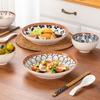Caixas de presente com tigelas e pratos de cerâmica estilo japonês com louça de cerâmica de cor sob esmalte para atividades de inauguração traje de presente pode adicionar LOGOTIPO