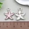 Pendente de Liga de Esmalte K Branco Estrela do Mar Melancia Folha Acessórios DIY Brincos Pingentes Joias Atacado
