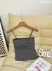 Camisole Irregular Plissada com Gola de Uma Alça para Mulheres, Hot Girl, para Usar Fora e Dentro com Brilho Fino, Top Emagrecedor com Uma Copa, Intimates