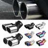 Modificación de Escape de Coche Silenciador Universal de Acero Inoxidable Cubierta de Escape Decoración Tubo de Escape Doble 63mm Salida de Escape