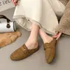 Mules de hebilla retro, mocasines sin cordones, pantuflas fáciles de usar, estilo old-money, con tacón oculto, mules para mujer