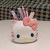 Portalápices Lindo de Dibujo Animado Gatito Papelería para Estudiantes Tocador Tubo de Almacenamiento para Escritorio Adornos de Regalo Decorativos