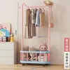 Cabide Dopamine de Chão para Quarto Cabide de Roupas Móvel com Rodas Dormitório Simples Lugar de Armazenamento de Roupas para Casa
