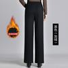 Pantalones gruesos con forro polar para mujeres de mediana edad 2023 madre joven invierno nuevo casual cálidos rectos fabricante directo