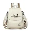 Bolsa de Mamá para Mujer Versátil Marca Cuero Suave Genuino Mochila de Viaje Retro para Mujer 2025 Nueva Gran Capacidad