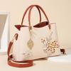 Bolsa Feminina Guofeng Bordada Bolsa Feminina Nova Versátil Bolsa de Mão Bolsa de Mãe Bolsa de Casamento Transversal Bolsa Feminina Moderna Transfronteiriça