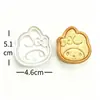 Molde de galleta de dibujos animados 3D tridimensional anime glaseado galleta fondant plástico tipo prensa molde para hornear en casa