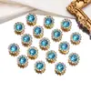 8-12mm Flor de Girassol Redonda Base Dupla Camada Flores Strass Artesanal DIY Costura à Mão Strass Flor de Ameixa Strass de Água Acessórios para Roupa