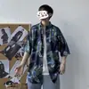 Camisa Hawaiana Floral de Verano para Hombre, Camisa de Algodón Retro de Manga Corta para Hombres y Mujeres, Tops Sueltos de Viaje para Parejas