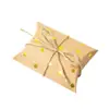 Caixa de doces para casamento Papel Kraft estampagem caixa travesseiro caixa de doces retro europeia caixa de doces criativa caixa de presente atacado