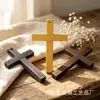 Colgantes de Pared de Cruz de Madera Transfronterizos, Colgantes de Madera Maciza, Artesanías, Decoraciones Festivas, Diseño Versátil