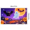 Nuevo Halloween transfronterizo suministros de decoración ambiente de fiesta escena accesorios para fotos bandera fondo banner de Halloween