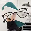 Maquillaje Matutino Estilo Nuevo Blanqueador Marrón Frío Temperamento Suave Montura para Gafas Atmósfera de Deseo Puro Gafas para Miopía con Filtro de Luz Azul