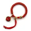 Pulsera Thangka Estilo Tíbet con Cinco Deidades de la Riqueza, Pulsera Tejida a Mano con Tara Verde y Cinco Santos, Pulsera Caja Gahu