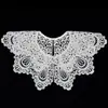 Xale Shawl Branco Retro Hanfu Ombro de Nuvem Gola Falsa Versátil Decorativo Bordado Vazado Renda para Mulheres