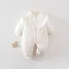 Ropa para recién nacidos, mameluco de bebé de Clase A engrosado, mameluco de bebé acolchado de algodón, abrigo acolchado de algodón cálido para otoño e invierno 120g