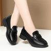 Una generación de zapatos de la suerte para mujer primavera y otoño suela blanda zapatos de cuero para mujer cómodos para el trabajo zapatos de mujer para ir al trabajo negros zapatos de trabajo