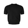 Cor Sólida Manga Curta Masculina 2026 Novo Verão Roupas Masculinas Top Masculino Seda de Gelo Fresco Respirável Malha Camiseta Camada de Base