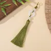 Estilo nacional borla fleco bucle anillo de correr cierre de langosta borla accesorios de decoración de ropa colgante de abanico borla colgante Hanfu broche pequeño colgante