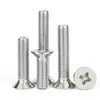 Fabricante Original Tornillos de Acero Inoxidable 201 Cabeza Avellanada Phillips M2-M12 Gb819 Tornillos de Máquina Phillips Cabeza Plana
