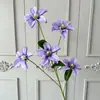5 Orquídeas Cymbidium Artificiais para Decoração de Casamento, Flores Artificiais para Salão de Casamento, Arranjo de Corredor, Decoração de Sala de Estar Doméstica, Flores de Seda, Flores Artificiais