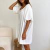2026 Europeu e Americano Algodão Puro Respirável e Confortável Seda de Algodão Camisola de Dormir Pijamas de Algodão Puro para Mulheres Verão Transfronteiriço Roupa de Casa Feminina Que Pode Ser Usada Fora